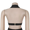 Metal Hole Sexy Outfits Women Sexy Crop Top and Matching Legging Set Two-Piece Pants Set Birthday Night Club Skinny Suits