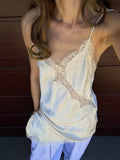 Sexy V-neck Sling Dress Women Fashion Sleeveless Lace Patchwork Irregular Mini Dresses Lady Summer Chic Casual Holiday Robe