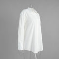 Lace Up Shirt Dress Women's Summer New Vacation Lazy Solid Lapel Bodycon Irregular Shirt Dress Female Travel Beach Dress