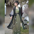 Olivegirl Song Dynasty Hanfu Summer Women's Clothing 2026 Embroidered Flower Coat Changgan Temple Strap Vest Spinning Skirt