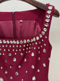 Elegant Celebrity Evening Party Gowns Women's Heavy Industry Diamonds Beading Sleeveless Tank Long Dress Vestidos