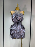 Women Sexy Long Sleeve sequins Diamonds Mini Celebrity Dress Birthday Party Costume Bar Nightclub Stage Performance Clothing