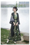 Olivegirl Song Dynasty Hanfu Summer Women's Clothing 2026 Embroidered Flower Coat Changgan Temple Strap Vest Spinning Skirt