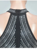 Sexy vintage Black mini Rhinestone Summer Dress Women Elegant Evening Dresses Woman Bodycon Club Birthday Party Dress Vestidos
