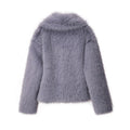 Chic Ins Blogger Brand Fashion Fake Fox Fur Jacket Coat Women 2026 Winter Luxury Design Big Collar Fur Coats Cool Girls Overcoat