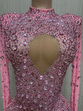2026 Perspective Sparkling Diamond Crystal Evening Crystal Birthday Evening Dress Robe De Soiree Elegante Pour Femme Prom Dress