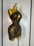 New Arrival Women Sexy Backless Hollow Out Diamond Evening Prom Gown Birthday Luxury Celebrate Stage Nightclub Outfit