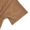 Sexy Deep V-Neck High-Waisted Spliced T-Shirt Women Fashion Solid Waist Shaping Short Sleeves Top Summer Street T-Shirt