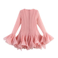 Women flare long sleeve Printed Big Swing Ball Gown Dress  Summer Holiday Night Club Party Vestidos Sexy Dresses