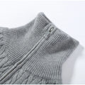 Women Solid Turtleneck Cable Knit Sweater Wide Pants 2 Piece Set Long Sleeve Half Zip Pullover 2026 Casual Loungewear Suit