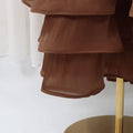 Luxury Afternoon Tea High Neck Pleated Maxi Dress for Women Puff Sleeve Ruched Waist Tiered Flared Skirt for Wedding Guest