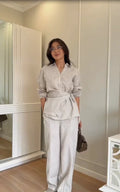 Collection Of Versatile Linen Midi Sets Square Neck Relaxed Fit Casual Day Wear Fashion Daily Linen Pants Women Summer 2026