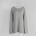 Backless Knitted Sweater Female Loose Sexy Long Sleeve Pullover Top Casual Women's Knitwear Top Solid Autumn New