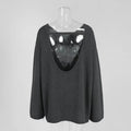 Backless Knitted Sweater Female Loose Sexy Long Sleeve Pullover Top Casual Women's Knitwear Top Solid Autumn New