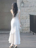 Olivegirl French Camisole Irregular Dress Summer 2026 High-end Minimalist Dress Solid Color Sexy Birthday Women's Clothes