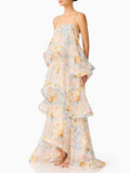 Solid Loose Spliced Printing Dresses for Women Square Collar Sleeveless French Romantic Dress Female Summer Fashion Style
