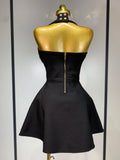 Women Luxury Birthday Dress Sexy Backless Beading A Line Bandage Dress 2025 Knitted Celebrity Elegant Evening Club Party Outfit