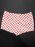 Sexy Dot Print 3 Piece Sets Women Chic Halter Bra Tops+Short Sleeves Crop Tops+Shorts Skinny Beach Vacation Clubwear