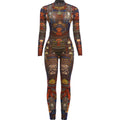 See Through Jumpsuit Women Sexy Hottie o-Neck Zip Club Vacation Midnight Stretch Full Sleeve Skinny Stretch Overall