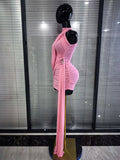 Winered Pink Women Sexy Draped Bodycon Mini Dress High Stretch Celebrate Nightclub Party Cocktail Fashion Homecoming Outfit