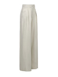Office Spliced Folds Two Piece Set for Women Lapel Sleeveless Top High Waist Wide Pant Minimalist Suit Female New