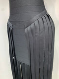 Women Sexy Sleeveless Halter Tassel Bodycon Bandage Dress Purple Black Elegant Evening Party Nightclub Birthday Prom Dress