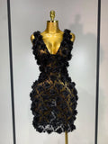 Women Luxury Pink Flowers Pearls Lace See Through Bodycon Mini Dress Birthday Photoshoot Evening Party Nightclub Stage Costume