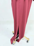 Elegant Style Pencil Dresses for Women O Neck Shoulder Pud Long Sleeve High Waist Pleated Slim Maxi Dress Female