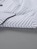 Elegant Striped Women Shirts Lapel Collar Long Sleeve Fit Shirt for Office Work Business Meeting Wear Fashion New