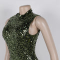 Sexy Sparkly Sequin Patchwork Bodycon Dresses for Woman Ruffle Tassel Dress Female Party Clubwear Long Birthday Outfits