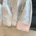 Women's Jacket with Contrasting Cuffs  Early Spring New Style  Button-up Tang Suit Top Elegant Daily Coat