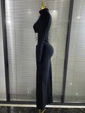 Sparkly Crystals Women Long Sleeve Sexy Bodycon Long Bandage Dress Evening Party Elegant Red Carpet Birthday Fashion Outfit