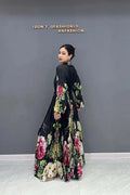 Printed Dress For Women Fashion O-neck Draped Lace Up Waist A-line Casual Vestido Robe Female Autumn