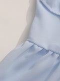 Solid Spliced Ruffles Slimming Blouses for Women O Neck Long Sleeve High Waist Shirts Female Fashion