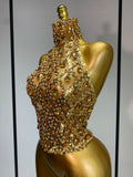 Sparkly Slver Rhinestone Sequins Mesh See Through Top Women Sexy Nightclub Evening Party Backless Spicy Girl Stage Outfit