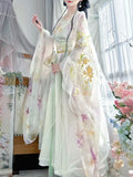 Olive Girl Red Embroidered Hanfu Dress for Ren Faire 2026 Garden Wedding Fairycore Photoshoot S-L XS-3XL Plus Size Embroidered Dramatic Silhouette Romantic Editorial Not Costume Ren Faire Dress Chinese Heritage Fashion Women