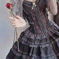 Olivegirl Lolita Dress Summer 2026 Rose JSK Embroidered Slimming Dress Lolita Lace Trim Birthday Party Cosplay