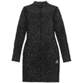 Women Sexy Long Sleeve Diamond Mesh Bodycon Night Out Dress Birthday Party Costume Bar Nightclub Stage Performance Clothing