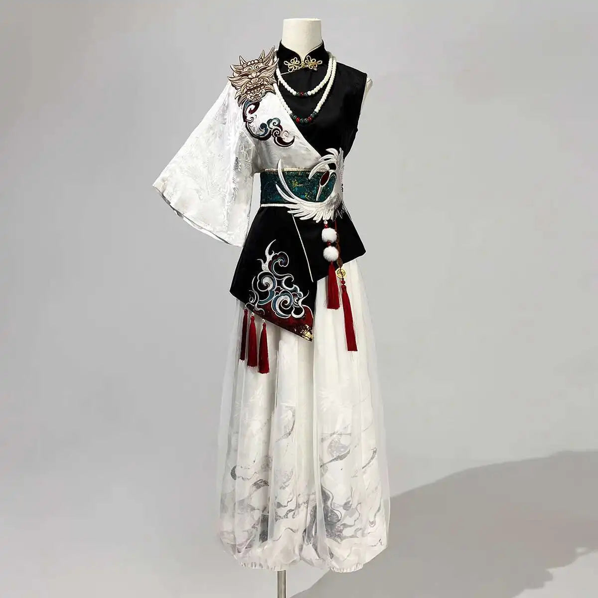 Original Nuo National Style Chinese Style Genderless Hanfu Han Elements Womens Fashion Tops Pants Suit
