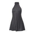 Sexy Polka Dots Backless Women's Long Dress Beads Square Collar Sleeveless Beach Dresses 2026 Summer Lady Holiday Robes New