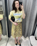 Fashion Snake Pattern Straight Skirt For Women High Waist Slim Long Skirt Ins Hot Streetwear Female Skirt Summer New 2026
