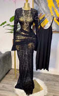 Fall Women Long Sleeve Stacked Mesh See Though with Lining Bodycon Long Dress Evening Birthday Sexy Party Dresses