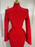 Women Celebrity Evening Party Club Prom Luxury Birthday Dresses Elegant Pearl Beaded Sexy Long Sleeve Bodycon Long Bandage Dres