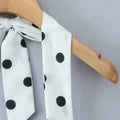 Spliced Lace Up Prom Dresses for Women Halter Sleeveless High Waist Dot Printing Sexy Fashionable Puff Dress Female