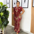Party Prom Dresses for Women African Dashiki Sequin Long Dress Dubai Muslim Kaftan Abayas Birthday Wedding Lady Clothing