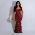 Women Sequins Long Dresses Spaghetti Strap Sexy Celebrity Party Maxi Evening Dress Birthday Luxury Vestidos