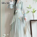 Olive Girl Pink Embroidered Hanfu Dress for Ren Faire 2026 Garden Wedding Fairycore Photoshoot Everyday Wear S-L XS-3XL Plus Size Hand Embroidered Flowing Sleeve Dramatic Silhouette Romantic Cottagecore Editorial Not Costume Chinese Heritage Fashion Women