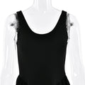 Irregular Plunge Square Collar Suspender Dress For Women Solid Color Sleeveless Backless Summer Clubs Party Ruched Dress