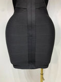 Women Sexy V Neck Backless Mini Bodycon Bandage Dress 2026 Elegant Evening Nightclub Evening Party Cocktail Prom Dress