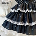 Olivegirl Sweet Dress Lolita Kawaii Vintage Women Girl Tea Party Cosplay Pink Polka Dot Lace Bow Tiered Cake Suspender Dress